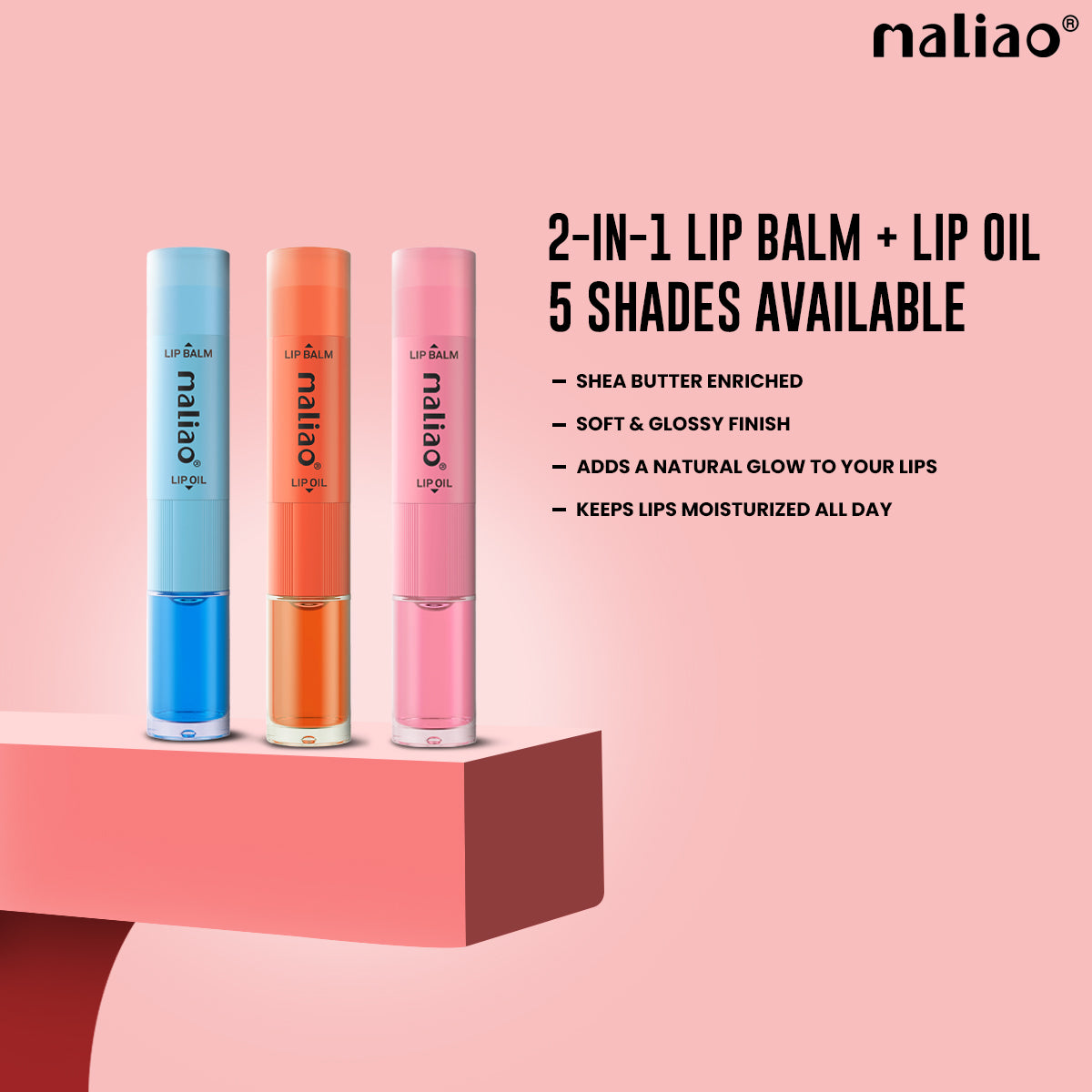 Maliao Magic Color 2 in 1 lip balm & lip oil
